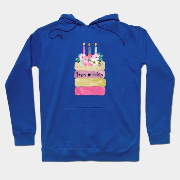 Happy birthday cake Hoodie by Anines Atelier